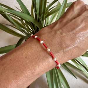 PULSERA ROJA PERLAS